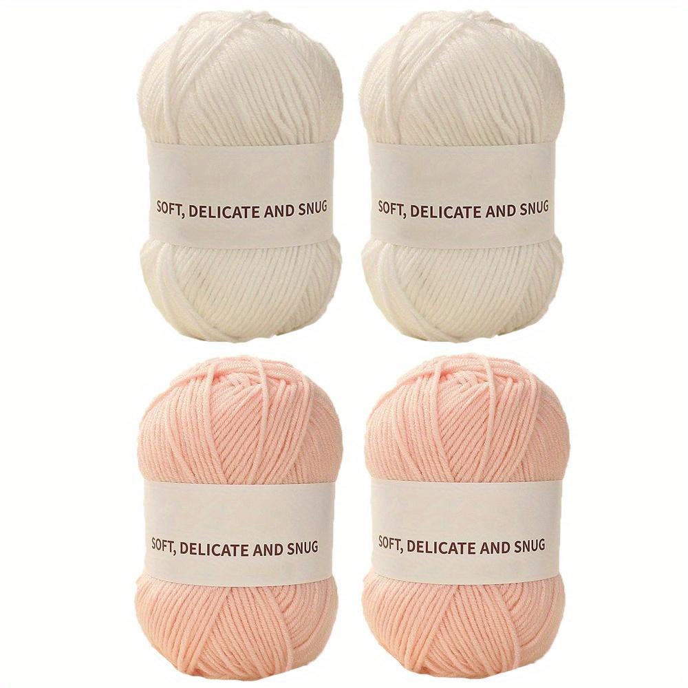 4 шт. 4-х ниточная разноцветная гребенная пряжа, мягкая, яркая и прочная для самостоятельного вязания крючком, вязания свитеров, кукольной пряжи, изготовления цветов и многого другого