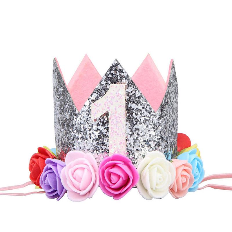 Головной убор на день рождения шляпа корона детский номер фото цветок вечеринка 1 шт день рождения ребенок корона выступление повязка на голову повязка на голову аксессуары