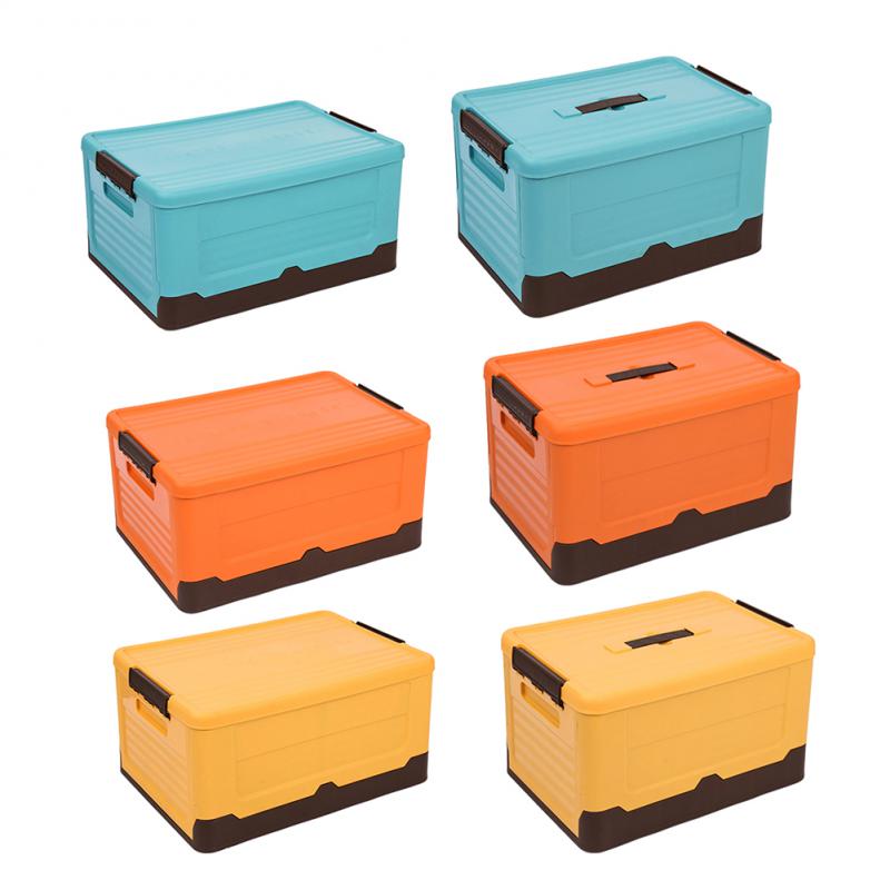 Large Capacity Foldable Storage Box With Lid Multifunction Organizer Toy Box Student Dormitory Plastic Storage Case