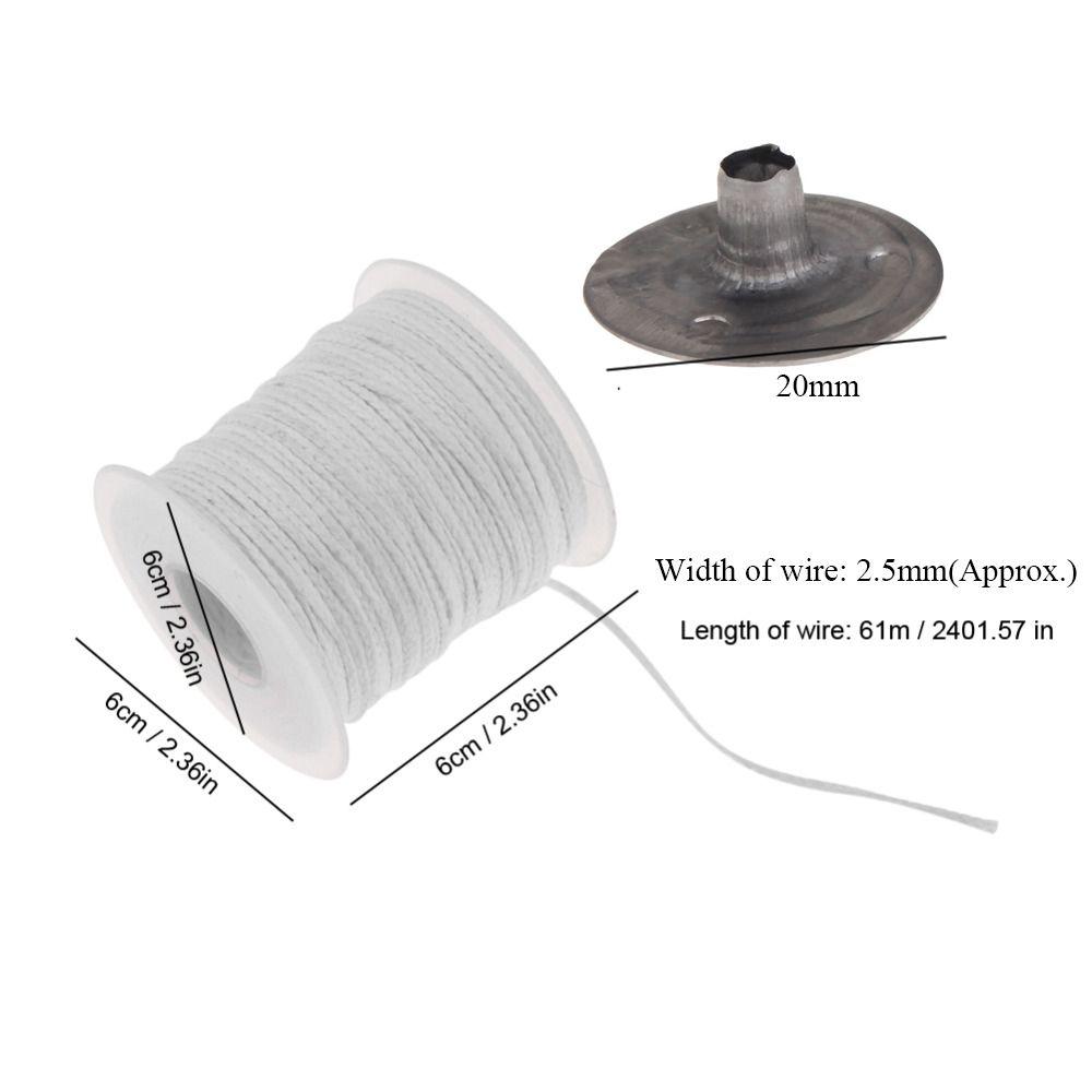 Party Oil Lamps Making Supplies Candlestick Sustainer Tabs Cotton Wick Wax Candle Core Square Braid