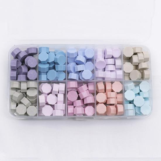 200 шт. сургучные бусины красивых цветов, простые в использовании восьмиугольные восковые бусины для приглашений, открыток, конвертов, подарочная упаковка