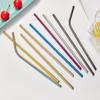 6mm 304 Stainless Steel Straw Metal Reusable Straws Straight Bent Drinking Straw With Case Cleaning Brush Set Party Bar Accessory