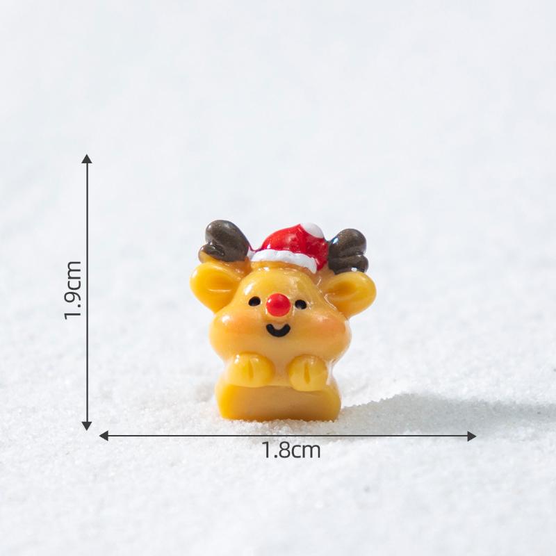1/4 шт. Рождественская елка Санта Клаус Снеговик Лось Пингвин Колокольчик Миниатюрные ландшафтные украшения Дом Новый год Рождество Кукольный домик Декор