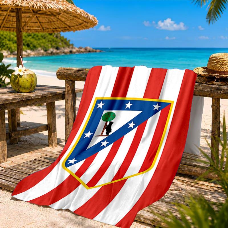 Atletico Football Club Printed Microfiber Beach Towel, Soft And Absorbent, Quick-Dry, Ideal for Summer Travel, Beach Essential, Swimming Pool