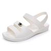 Sandals for Women, Summer New Style Fashionable Flat Heel Non Slip Wear-resistant Cool Slippers for Outdoor Wear