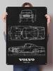 Металлические таблички Volvo Постеры классических автомобилей Домашние украшения Настраиваемая жестяная табличка для украшения стен гаража Комнатные украшения Ретро