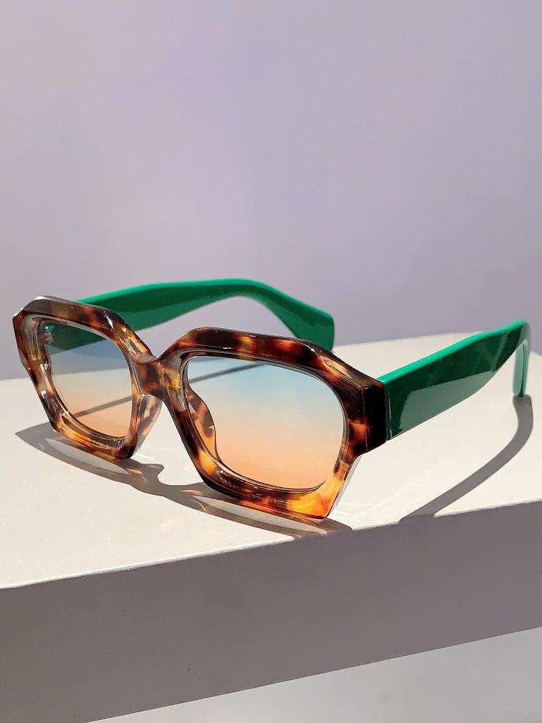 Солнцезащитные очки квадратной формы оверсайз Новые стильные винтажные уличные очки Модный брендовый дизайнер UV400 Женские очки