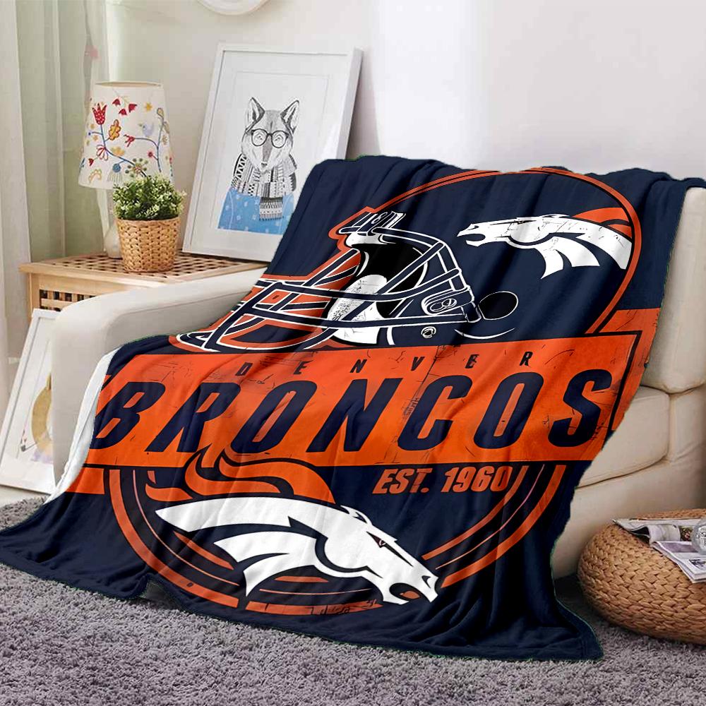 1pc Blanket - Denver Broncos LOGO Print Design,Lightweight Blanket for Sofa,Bed- Soft &Warm,Gift for All Seasons