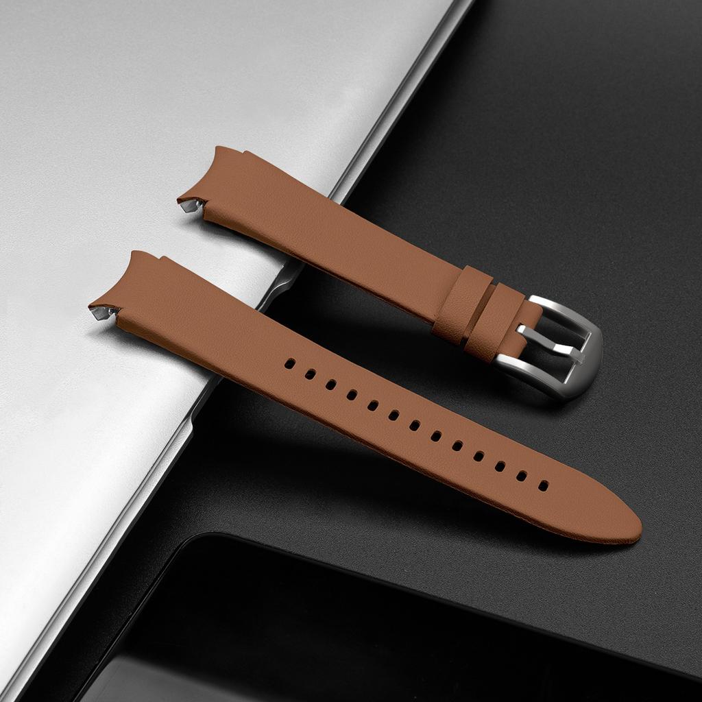 Ремешок из натуральной кожи для Samsung Galaxy Watch 4 6 classic 5 pro 46 мм 42 мм 44 мм 40 мм 45 мм браслет без зазоров Galaxy Watch 4 ремешок