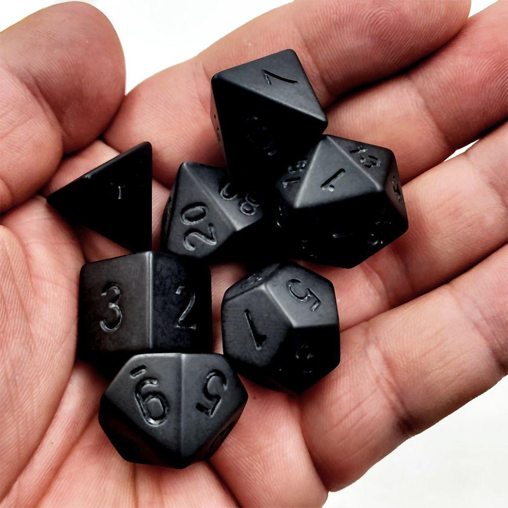 Family Game Role Playing Game Educational Toy Black RPG Dice Set Polyhedral Dice Number Dices Kit