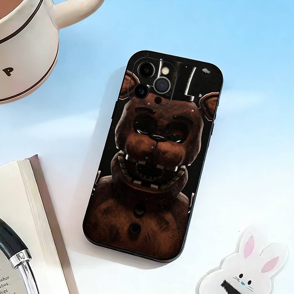 D-FNAF-T-Five-Nights-at-Freddy's Чехол для телефона iPhone 17, 16,15,14,13,12,11 Plus,Pro Max, Другие Мягкий Черный Чехол