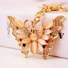 Girl's Romantic Rhinestone Butterfly Pendant Key Chains Rhinestone Bag Keychain Gift