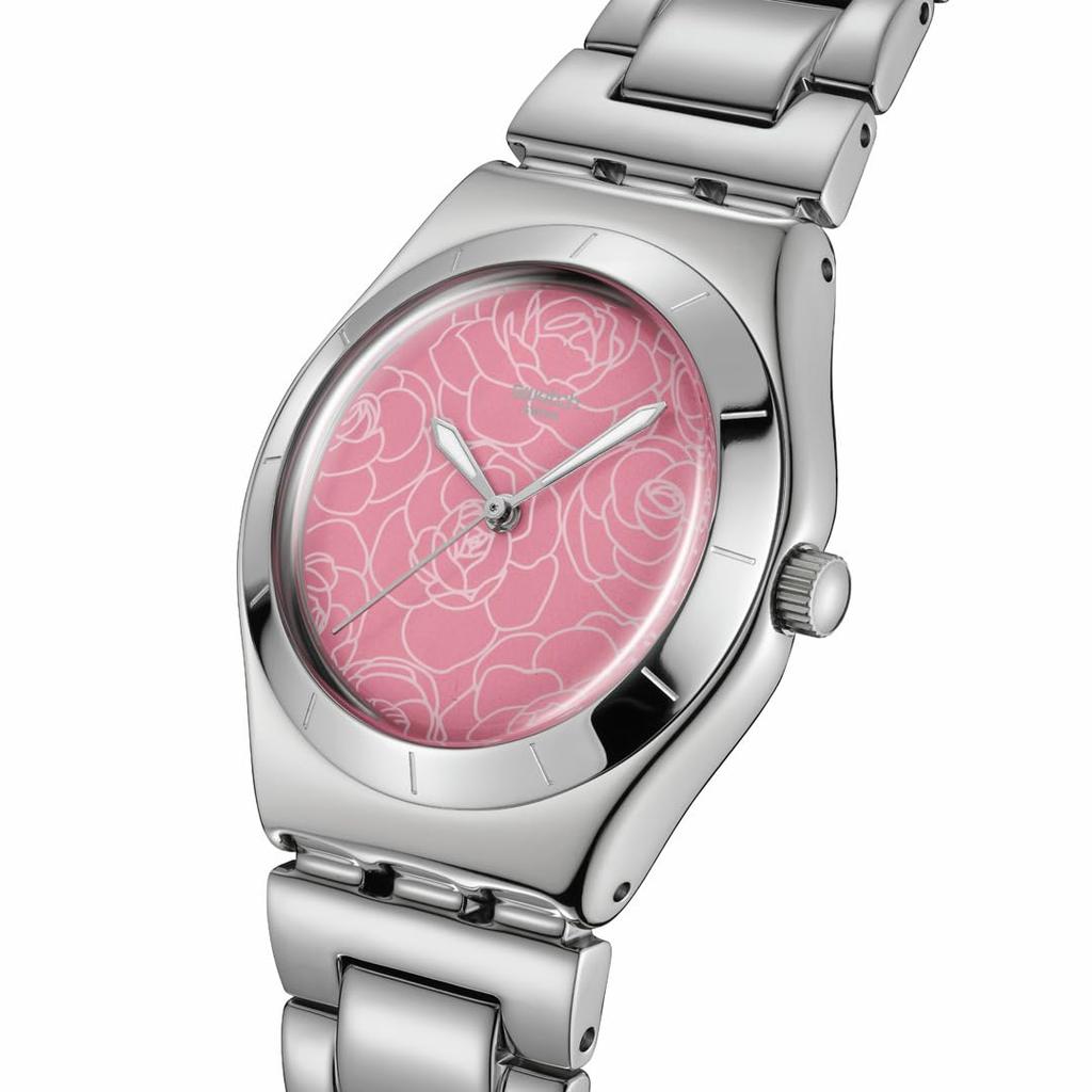 Swatch IRONY MEDIUM PETAL CHARM YLS234G Серые женские наручные часы,