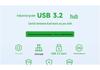 Dual Host Industrial 4-Port USB 3.2 Hub, 2-in-4-out Expansion Module