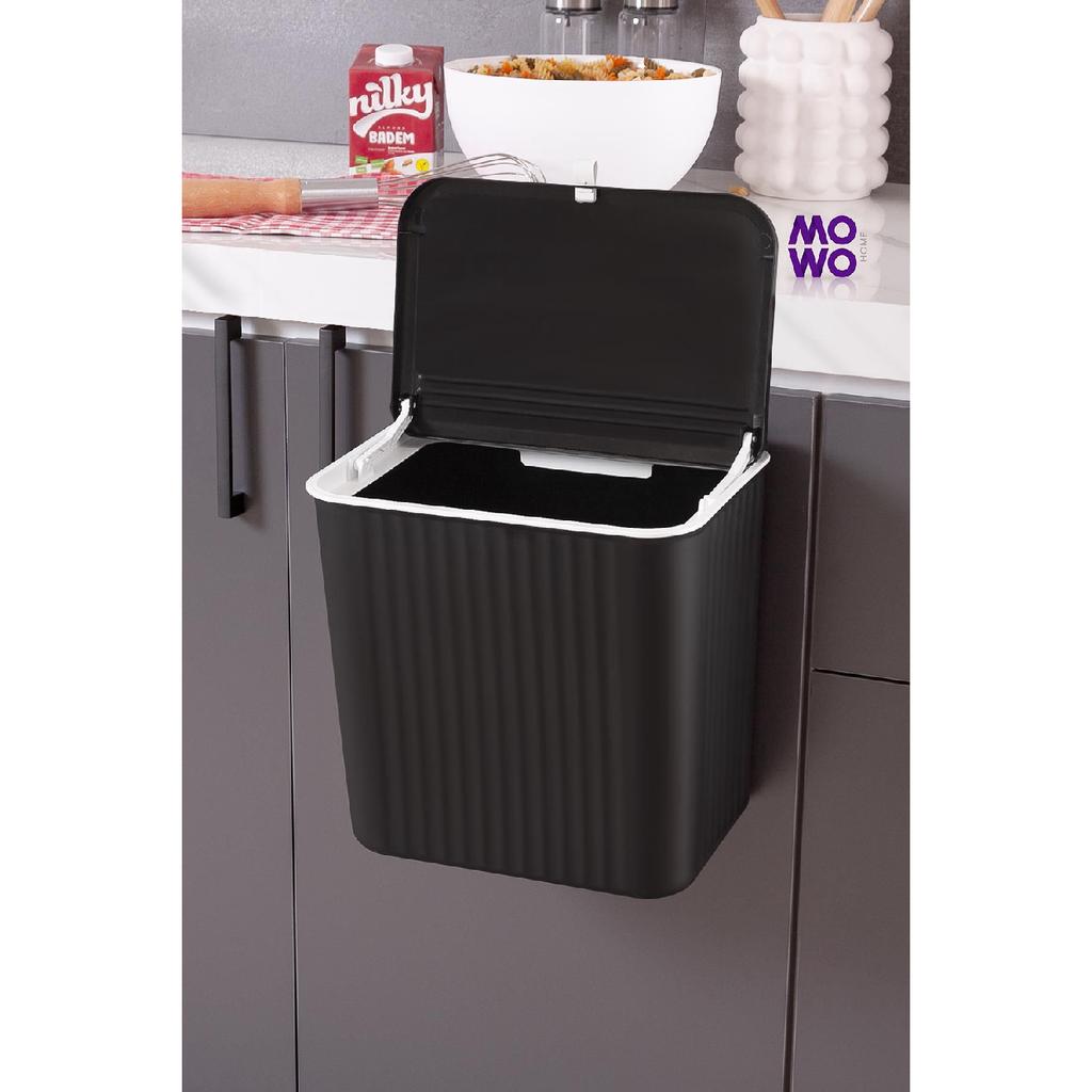 15-литровое белое функциональное мусорное ведро для кухни, подвесное или настольное, с функциональной крышкой — мусорное ведро для ванной комнаты