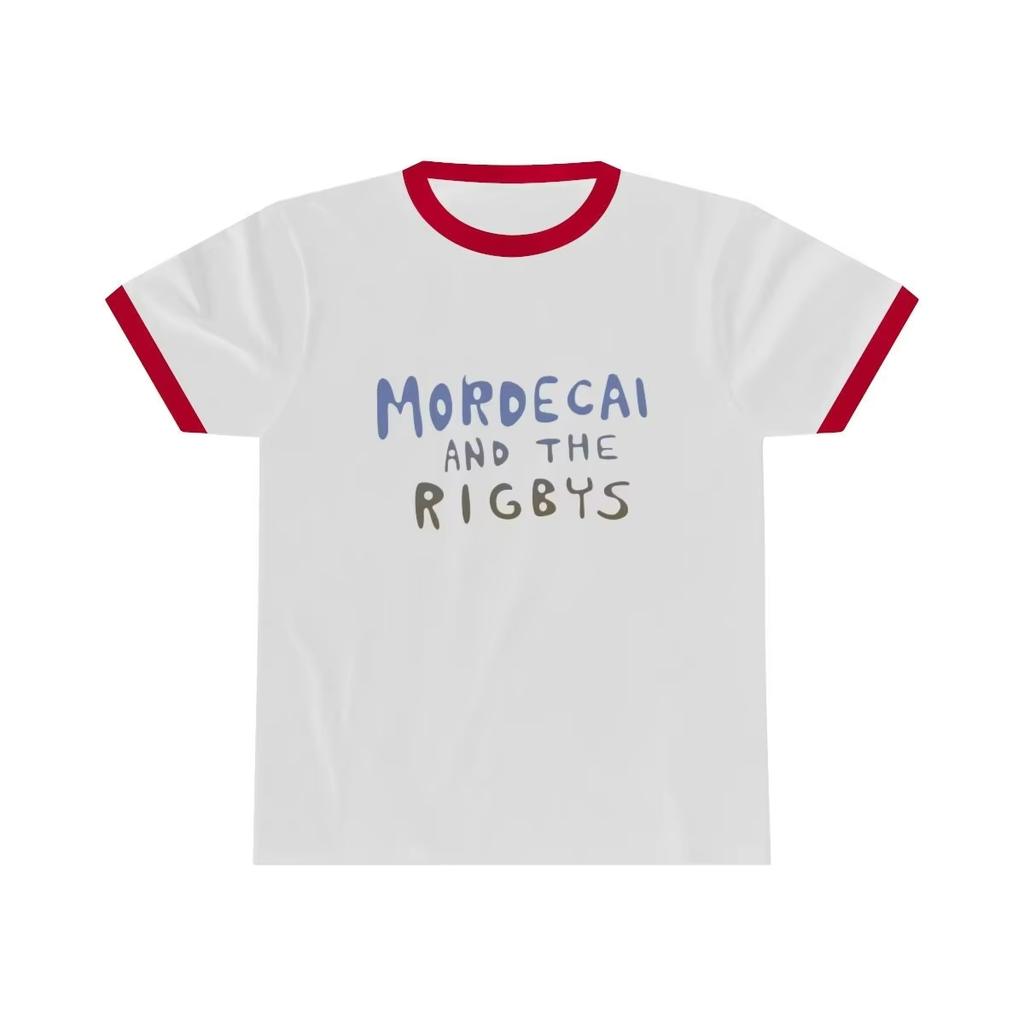 Mordecai and the Rigbys Ringer TShirt TV Serie Graphic Tee Funny TV Show Cartoon Unisex Cosplay TShirt Streetwear kids t-shrit