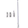 F Type Radio Telescopic Aerial Antenna 75 Ohm With Tv / 3.5Mm Adapter