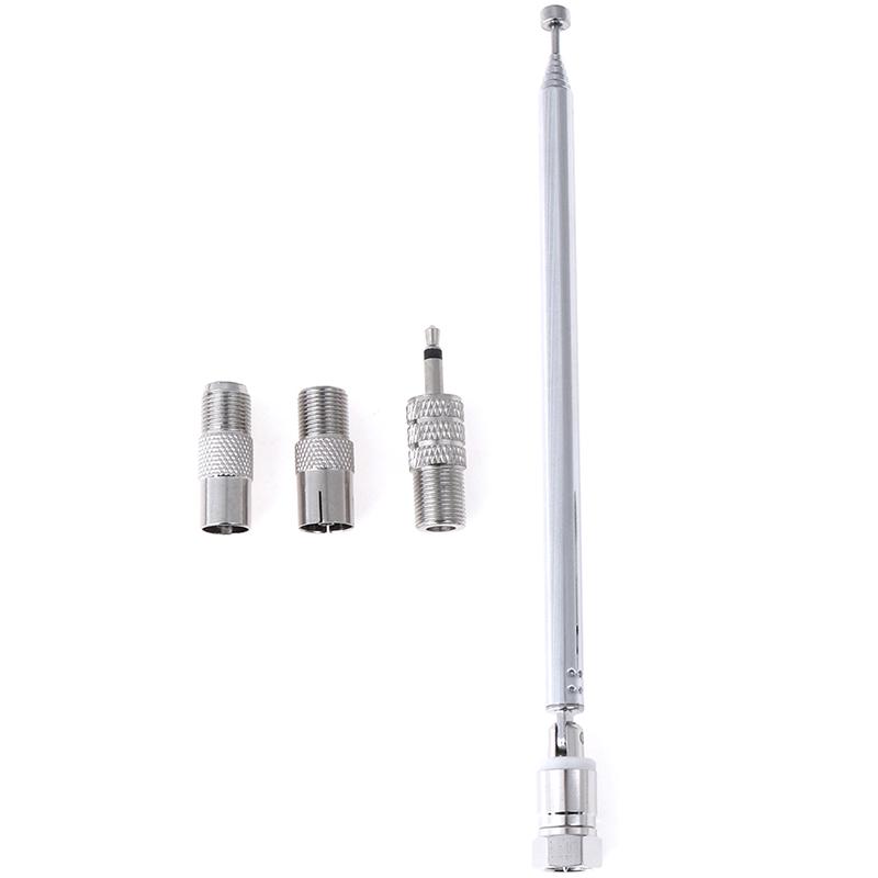 F Type Radio Telescopic Aerial Antenna 75 Ohm With Tv / 3.5Mm Adapter