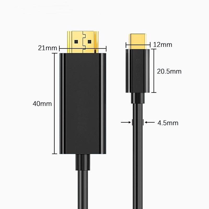 1,8-метровый HD-адаптер Type-C на HDMI 4K60Hz для подключения мобильного дисплея