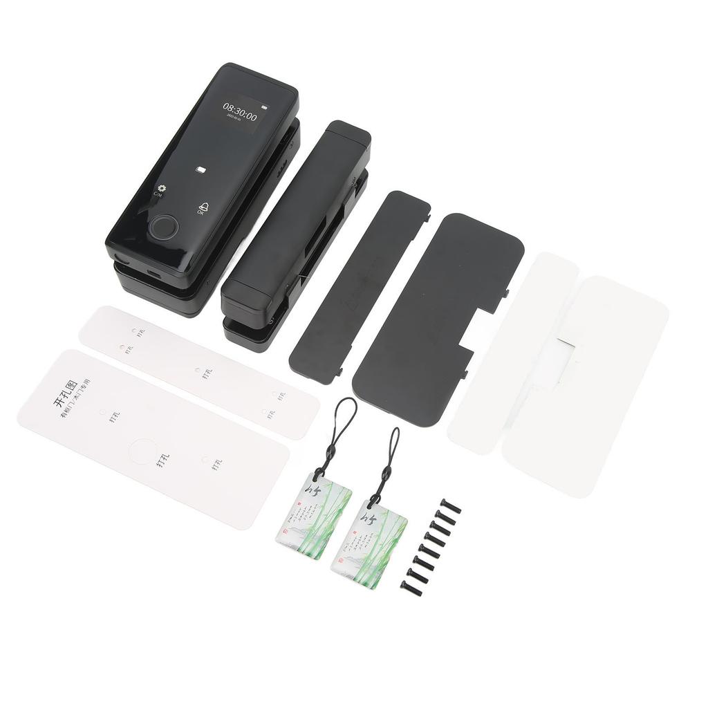 Smart Digital Glass Door Lock Fingerprint Password Keyless Entry Door Lock for Office