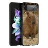 Cute Capybara Phone Case for Samsung Galaxy Z Flip 3 4 5 Folding Shell For Samsung Z Flip3 Flip4 Hard PC Fundas Bumper Cover