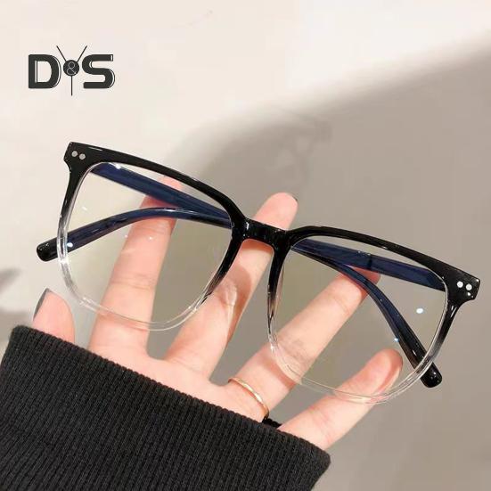 Blue Light Blocking Glasses Unisex Large Frame Clear View Strong Hinge Transparent with Brim Eye Protection Clear Bluelight Glasses Spectacles Eyewear