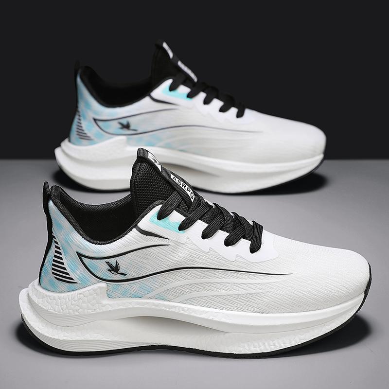 Модная мужская дышащая сетчатая спортивная обувь Летняя нескользящая обувь с мягкой подошвой для улицы Повседневная обувь для бега Студенческие легкие кроссовки Обувь для ходьбы