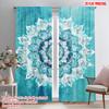 2 шт., 2D печать на ткани для штор, популярный аква-мандала, универсальная полиэстеровая ткань (без удилища) Украшения Внутри Идеально для