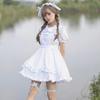 Супер милый Косплей костюм Лолита Девушка-кролик Горничная Сердце С вырезами (Плюс Размер)
