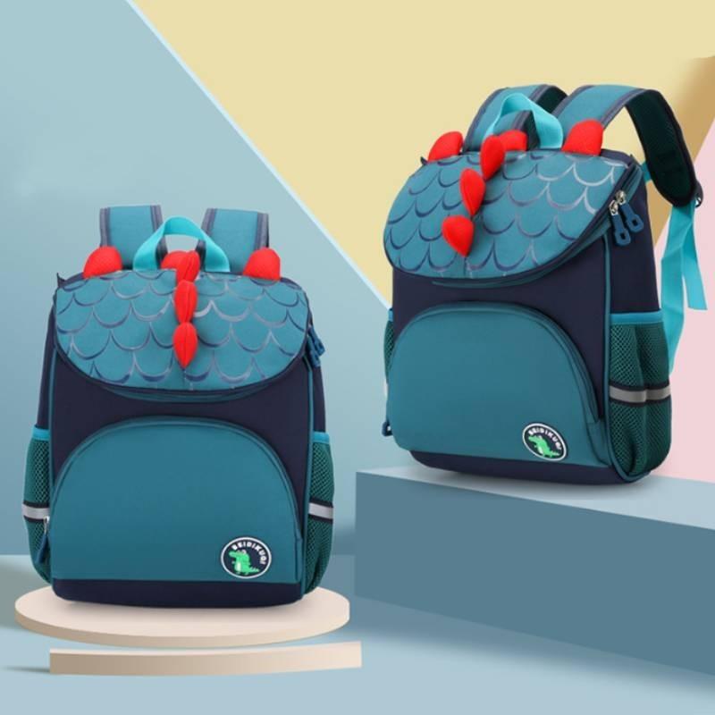 Cute Waterproof Nylon Dinosaur Backpack For Kindergarten Students And Toddlers