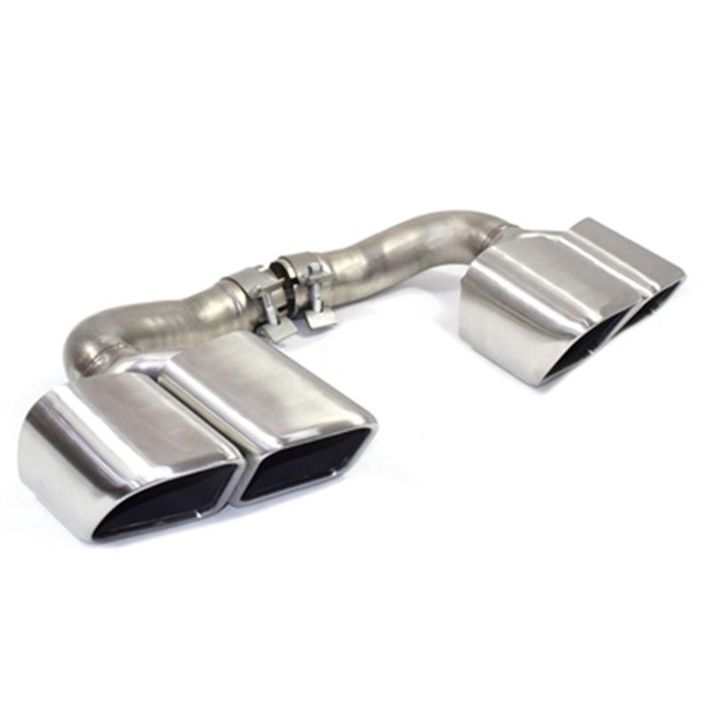 11-23 Porsche Cayenne Улучшенные насадки на глушитель (Quad Exhaust Tips), Трехслойные, Спортивные, Черные