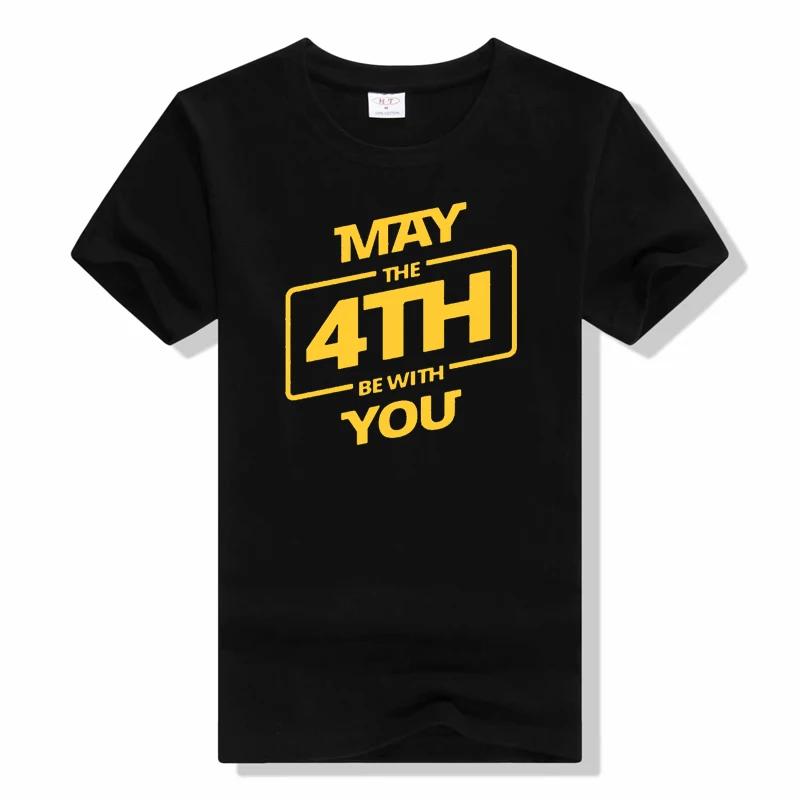 May The Force Be With You Casual Letter Tops T Shirts Cotton Streetwear t shirt fashion short sleeved t shirt