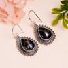 Серьги из серебра 925 пробы с медным черным обсидианом V9751, черные серьги, серьги-груши, подарок на День святого Валентина, подарок для нее, подарок на день рождения, украшение ручной работы