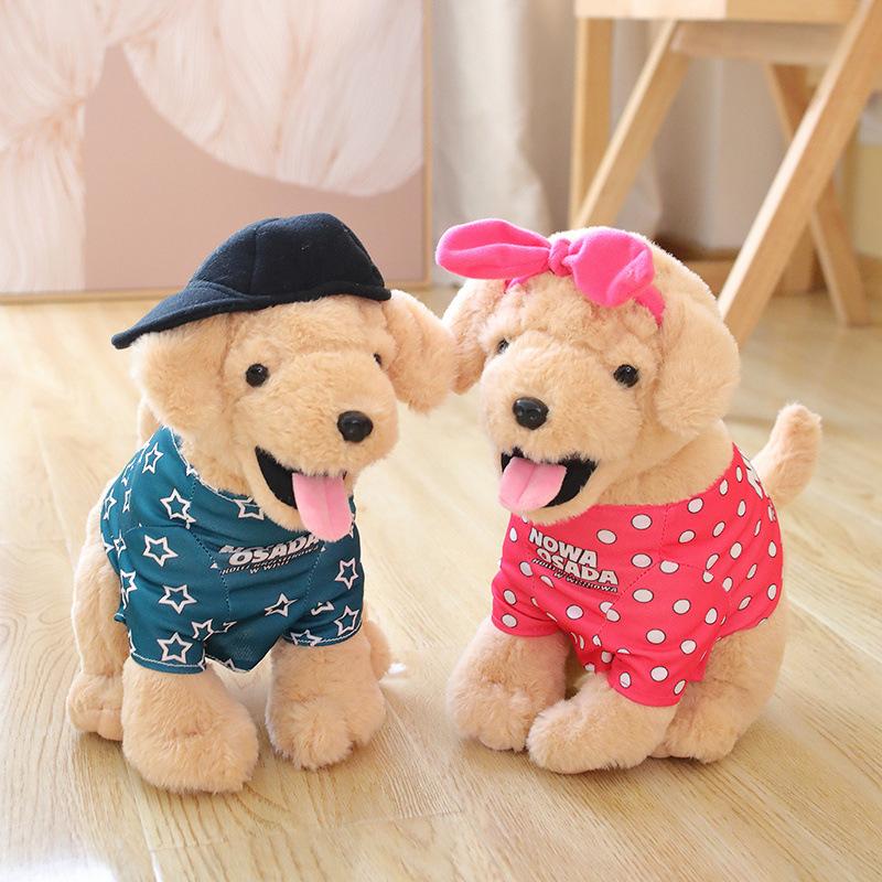 Милая кукла-щенок в одежде, плюшевая игрушка, кукла-лабрадор, детская подушка для сна, тряпичная кукла