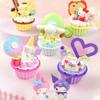 Нетоксичные строительные блоки серии Sanrio Куроми Хелло Китти, модель для сборки кекса, кубики, игрушки, Синнаморолл, Май Мелоди, настольные украшения