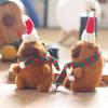 Charming Miniature Capybara Plush Toy Keychain 14cm Perfect For Holiday Cheer