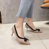 8-Bow High Heels Single Shoes Women's Design Stiletto Women's Shoes Super High Heels