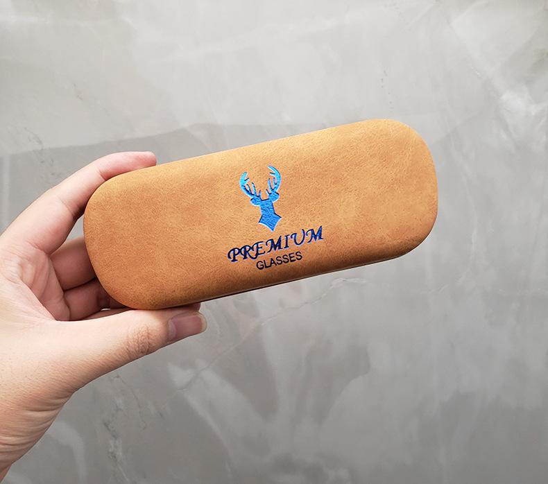 Модные футляры для очков из искусственной кожи с морщинами, железный чехол, универсальная коробка для хранения очков, аксессуары для очков