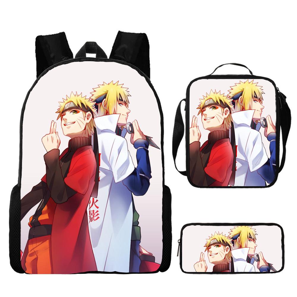 Naruto Naruto Surrounding Primary School Bag Cartoon Animation Backpack Satchel Pencil Case