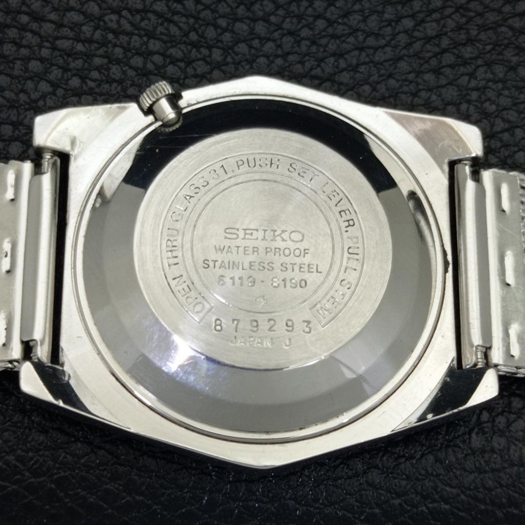 ВИНТАЖНЫЕ МУЖСКИЕ ЧАСЫ SEIKO 5 AUTOMATIC 6119B ЯПОНИЯ ЦВЕТ БЕЛОГО ЦИФЕРБЛАТА a702360-5