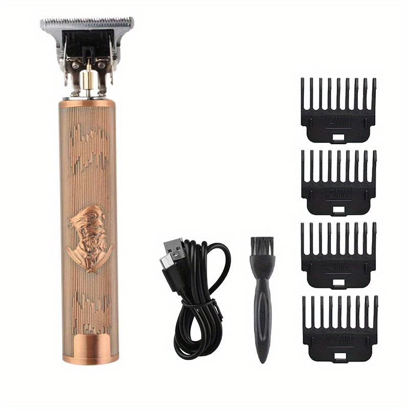 Professional Rechargeable Hair Clipper for Men - Vintage T9 Design, Ideal for Barbers