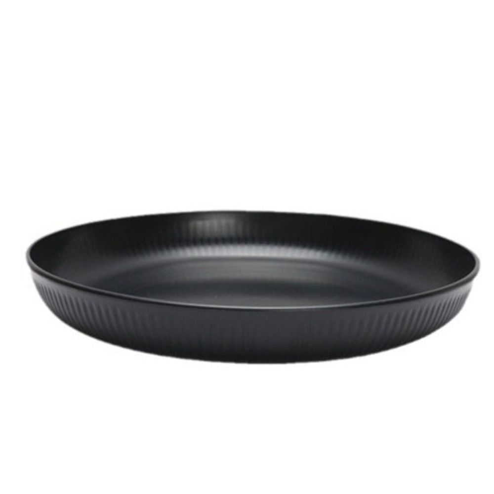 3 шт./компл., черный набор посуды с вертикальными полосками, анти-падение, тарелка/миска/чашка, набор столовых приборов, ужин