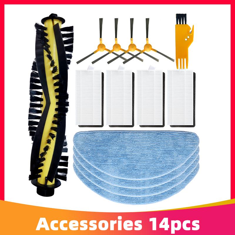 Compatible for Ikhos Create NetBot S15 Neatsvor X500 Tesvor X500 Pro Robot Vacuum Main Side Brush Hepa Filter Mop Pad Part