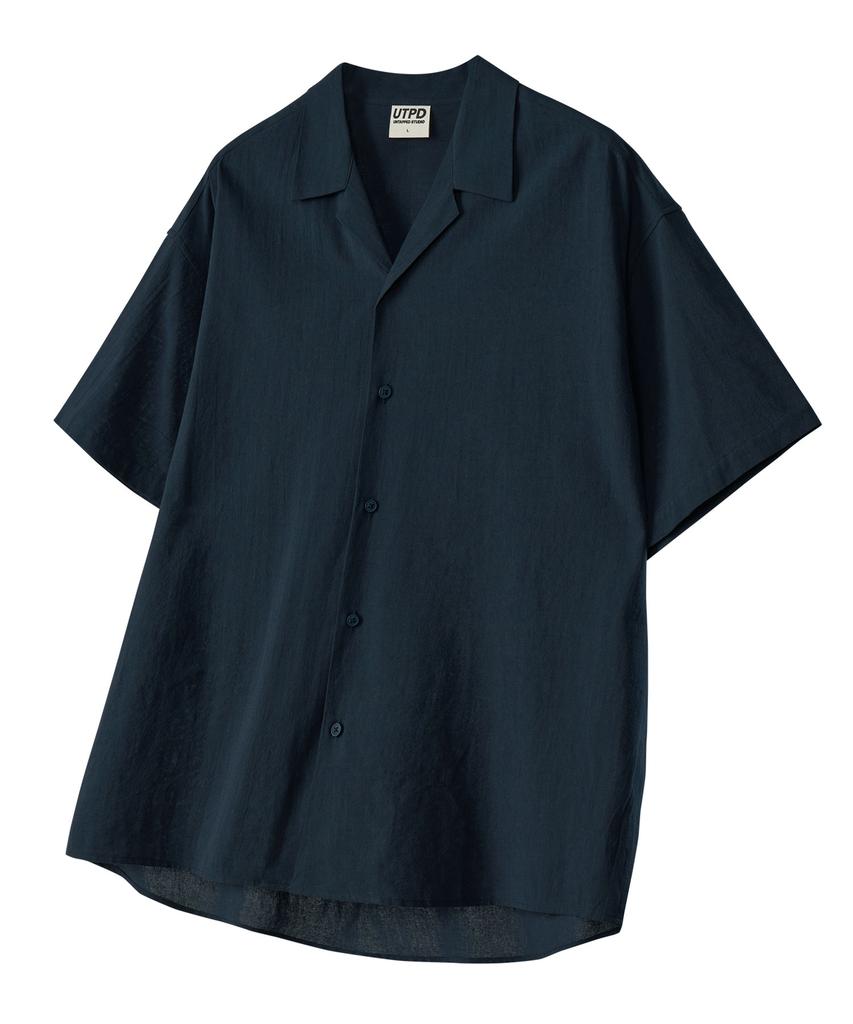 UNTAPPED STUDIO Oversized Linen Open Collar Short Sleeve Shirt 5 Colors (Type B)