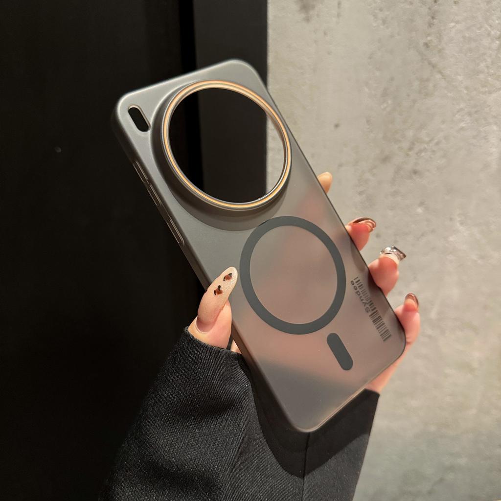 Ультратонкая матовая полоска для штрих-кода для чехла MagSafe для VIVO X300 X200 Ultra X100 X90 X80 S Pro Mini Полупрозрачная магнитная жесткая поликарбонатная крышка