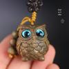 Ключница-подвеска Сова из зеленого сандала - Милый брелок и подвеска для сумки для мужчин и женщин
