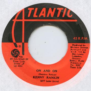 7-дюймовая пластинка KENNY RANKIN - On And On / Through The Eye Of the LD735 Atlantic 1975 Ямайский соул/фанк