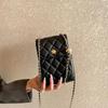 2024 Trendy Cowhide Chain Mobile Bag - Women's Niche Design Mini Messenger for Summer