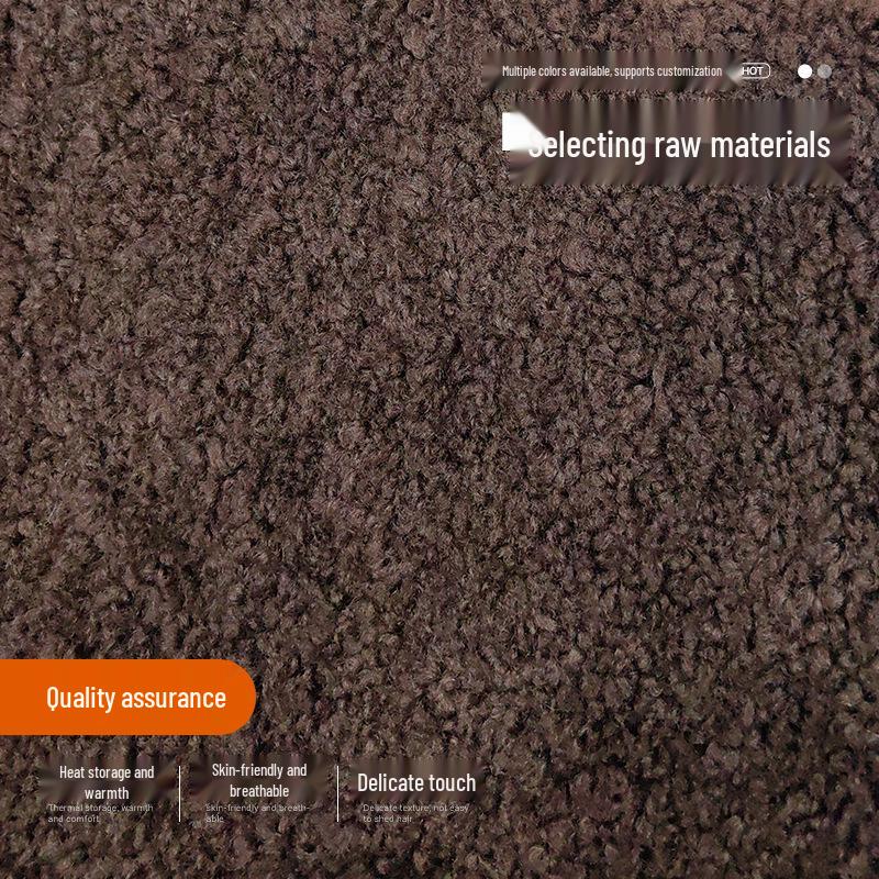 Thickened Flannel Fabric for Clothing, Toys, Home Textiles, Sofas, Shoes, and Hats - Karakul Polyester.