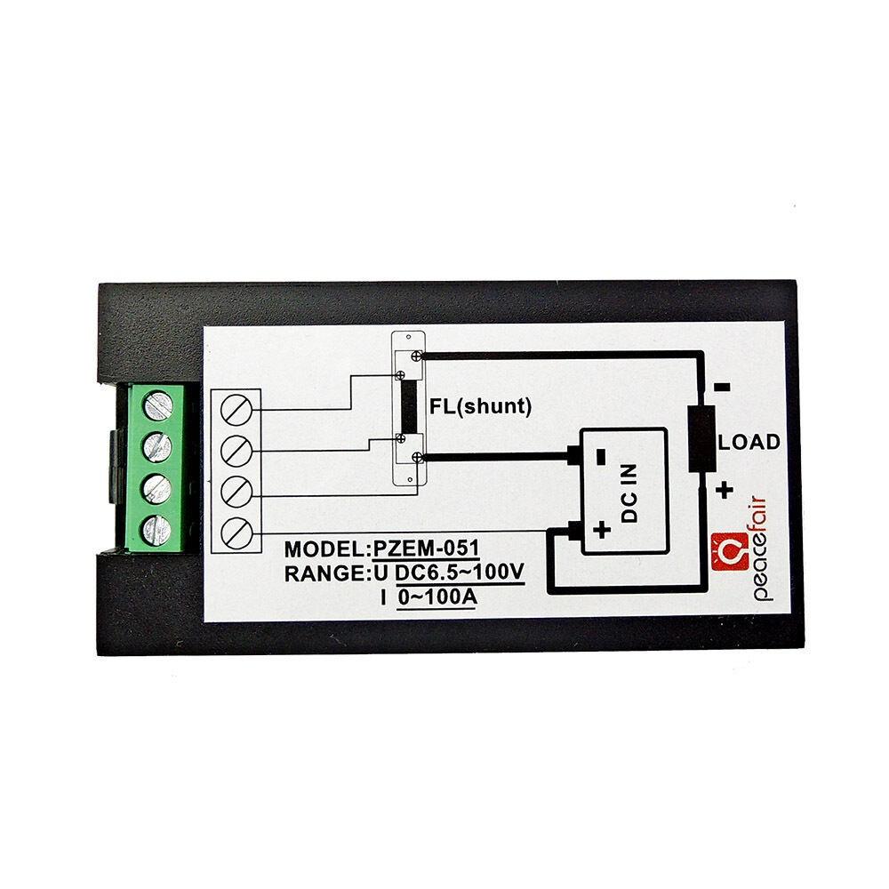 DC6.5~100V 20A 50A 100A ЖК-цифровой измеритель тока, напряжения, мощности и энергии